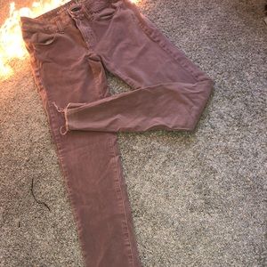Dusty rose skinny jeans